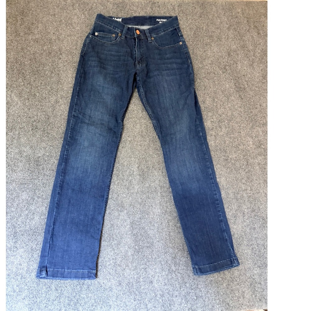 Mugsy Fultons Mens Slim Dark Wash Blue Denim Stretch Jeans 28x30 FLX3NFU